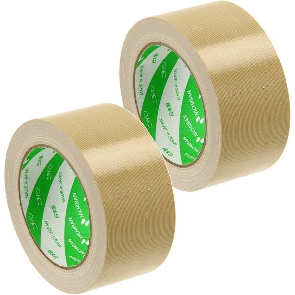 ニチバン 布テープ 中軽量物封かん用 50mm×25m 121-502P １セット（４巻：2巻×2）（直送品）