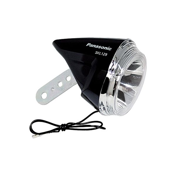 【数量限定】LED パナソニック(Panasonic) ハブダイナモ専用ライト 1線式、2線式ハブダイナモ対応 兼用モデル 自転車 シルバー/ブラック W59×D79×H62mm NSKL142