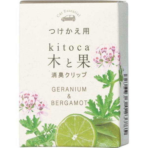 晴香堂 木と果 ゼラニウム&ベルガモット　車用 消臭クリップ付け替え用　6221　晴香堂 4976363123785 5点セット（直送品）