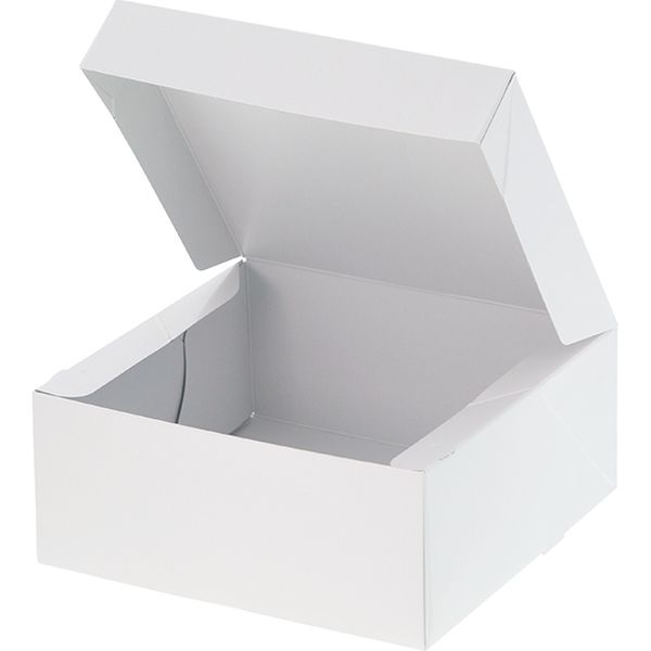 シモジマ ケーキ箱 PC-カラー65 4号 10枚 ホワイト 004260103 1セット(10枚入×20袋 合計200枚)（直送品） - アスクル
