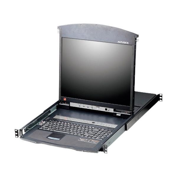 ATEN KVMドロワー 8ポート/17インチLCD/デュアルスライド/ショートレール KL1508AMJJS 1台 115-2165（直送品）
