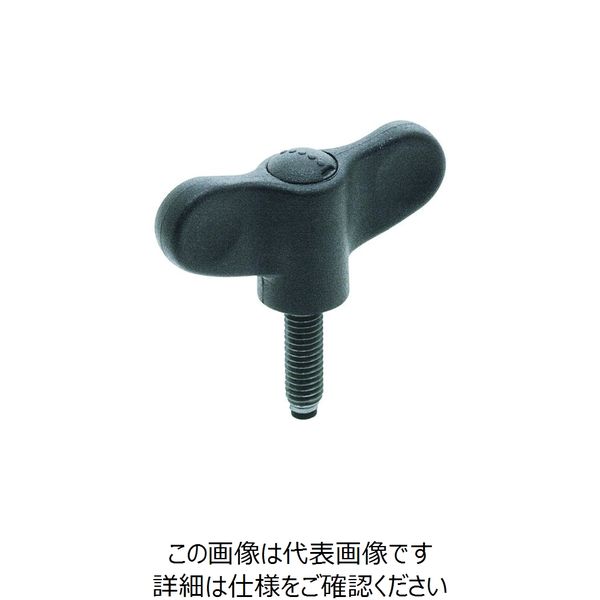 イマオコーポレーション ELESA クランプノブ(ウイング型) EWN48AX30-PS-LB 1個 214-0998（直送品）