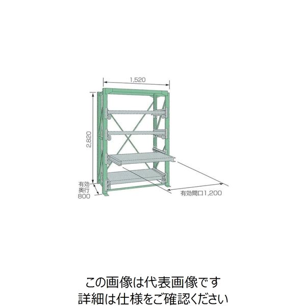 ムラテックKDS KDS スライドラックSSR10ー2812ー4HT SSR10-2812-4HT 1台(1個) 805-0920（直送品）