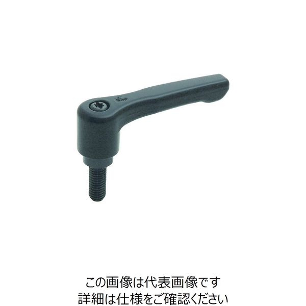 イマオコーポレーション（IMAO） kipp フラット クランプ レバー HKR10X40-BK 1個 214-2489（直送品）