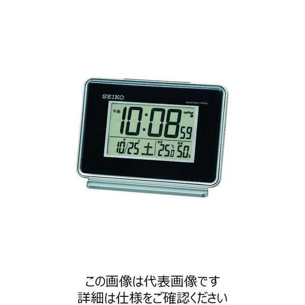セイコータイムクリエーション SEIKO 温湿度付き電波時計 黒 90×127 