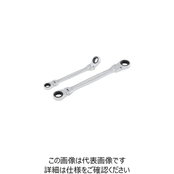 TONE 両口ラチェットめがねレンチ 11×13mm ハンガータイプ RMFW-1113HP 1本 864-2815（直送品）