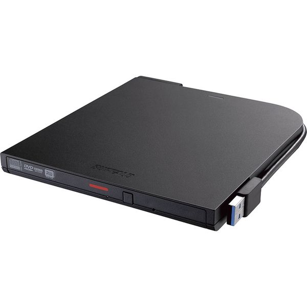 BUFFALO ポータブルDVD/CDドライブ USB2.0規格(USB3.0ポート搭載のパソコンでも利用可能) 国内メーカー Window/M