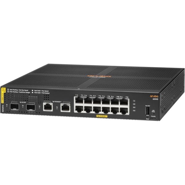 HP（ヒューレット・パッカード） Ａｒｕｂａ　６０００　１２Ｇ　Ｃｌａｓｓ４　ＰｏＥ　２Ｇ／２ＳＦＰ　１３９Ｗ　Ｓｗｉｔｃｈ（直送品）