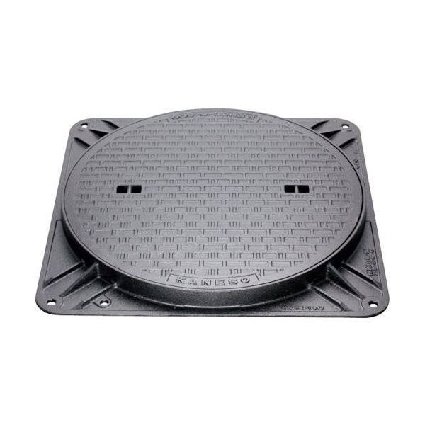 カネソウ マンホール・ハンドホール鉄蓋 簡易密閉形(防水・防臭形) 角枠 MKHY-2-750-KAKU-B 1組(1個) 256-8915（直送品）