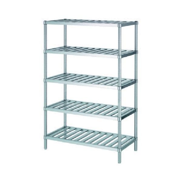 シンコー ステンレスラックスノコ棚5段 RSN5型 SUS304 888×588×1800 RSN5-9060 1台 129-8916（直送品）