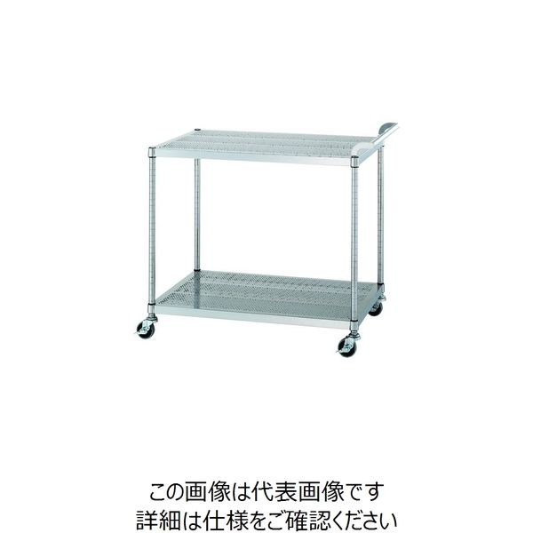 シンコー ステンレスワゴンガードなしパンチング棚2段 間口900×奥行600×高さ800 PMN02-9060-U75 1台（直送品）