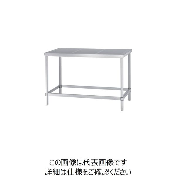 シンコー ステンレス作業台パンチング天板四方枠 間口900×奥行750×高さ800 PWZN-9075 1台 123-4959（直送品）