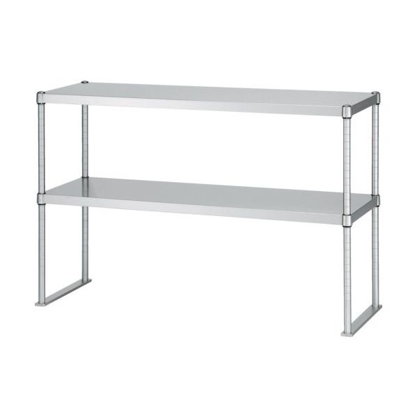 シンコー 上ベタ棚2段 間口1800mm ×1800×500 U2-18050 1台 828-2442（直送品）