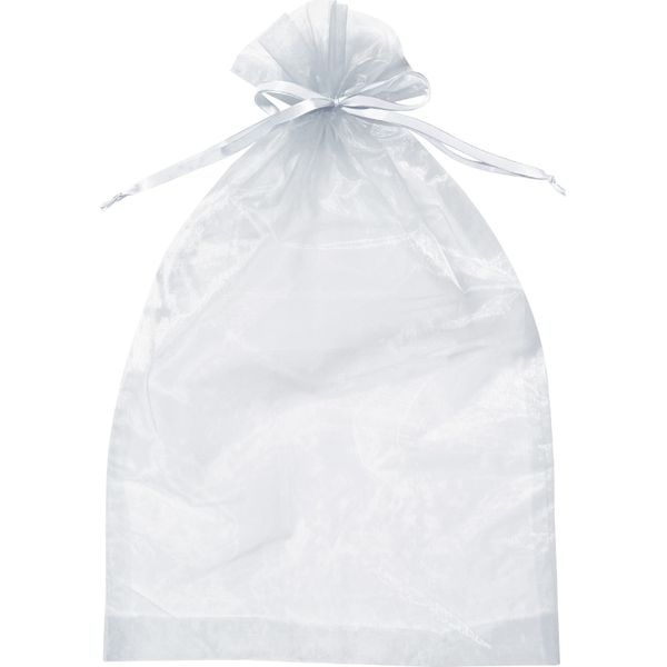 オーガンジー巾着 LL　ホワイト 18枚入 OG-005-AS 1袋（18枚入） エスパック（直送品）