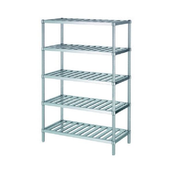 シンコー ステンレスラックスノコ棚5段 RSN5型 SUS304 588×438×1800 RSN5-6045 1台 129-8852（直送品）