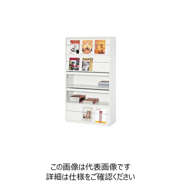 ダイシン工業 ダイシン 雑誌架 5段ホワイト MR-5W 1台 856-9362（直送品）