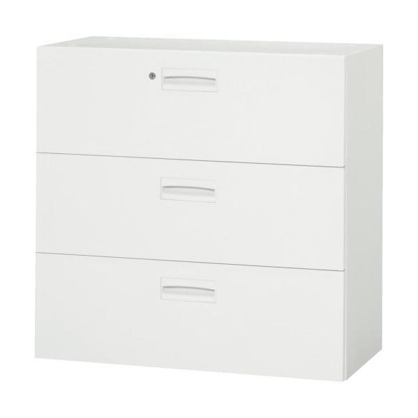 ダイシン工業 DAISHIN 壁面収納庫 3段引出型 下置き専用D450 ホワイト V945-309D 1台 856-9853（直送品）