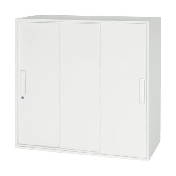 ダイシン工業 DAISHIN 壁面収納庫 3枚引戸型 上下兼用D450 ホワイト V945-09TS 1台 856-9786（直送品）