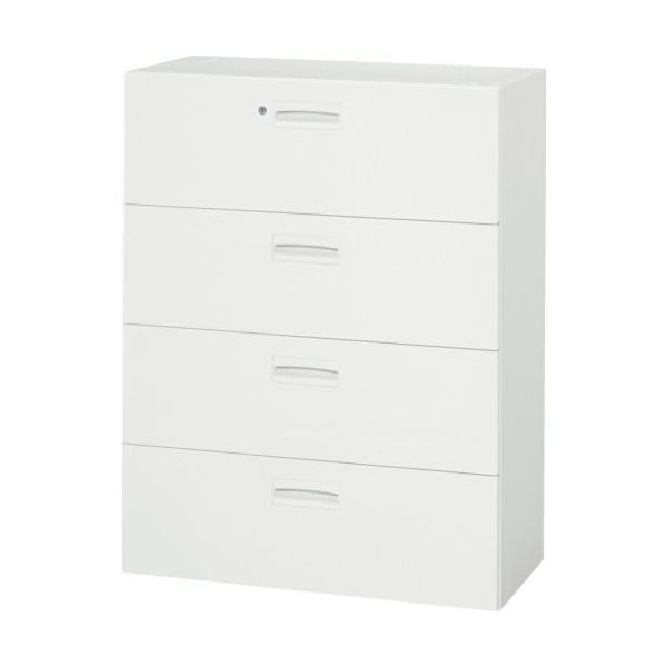 ダイシン工業 DAISHIN 壁面収納庫 4段引出型 下置き専用D400 ホワイト V940-412D 1台 856-9759（直送品）