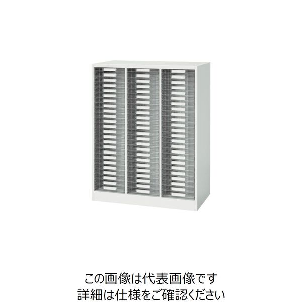ダイシン工業 DAISHIN 壁面収納庫 A4レターケース型 下置き専用W800 ホワイト V840-11PSA 1台 856-9612（直送品）
