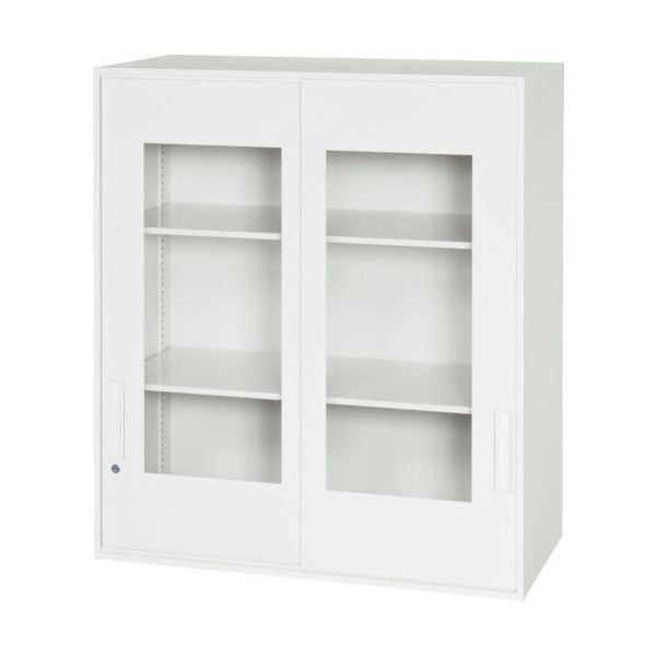 ダイシン工業 DAISHIN 壁面収納庫 窓付き引戸型 上置き専用D500 ホワイト V950-10SG 1台 856-9875（直送品）