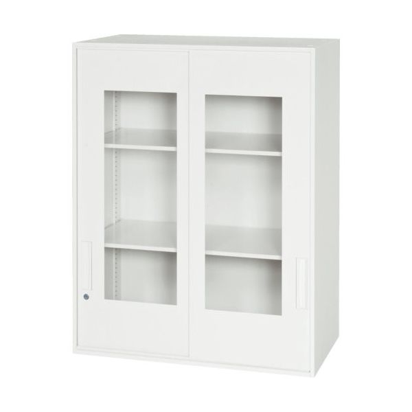 ダイシン工業 DAISHIN 壁面収納庫 窓付き引戸型 上置き専用W800 ホワイト V845-10SG 1台 856-9645（直送品）