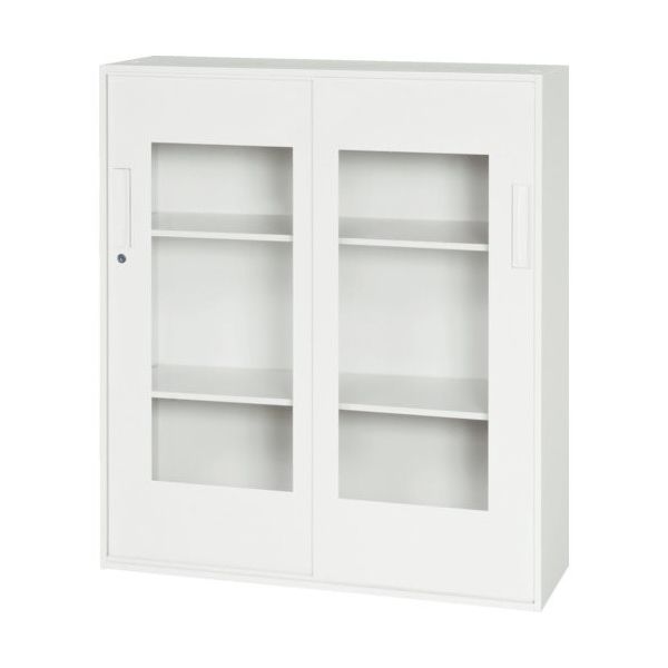 ダイシン工業 DAISHIN 壁面収納庫 窓付き引戸型 下置き専用D310 ホワイト V930-11SG 1台 856-9689（直送品）