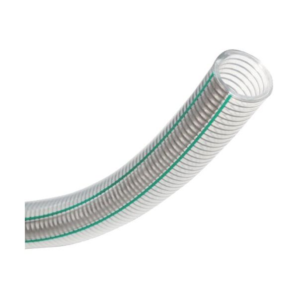 耐薬品・食品用フッ素ホース(吸引・折れ防止) トヨフッソSホース 内径38mm×外径48mm 長さ15m FFSー38ー15 1巻（直送品）