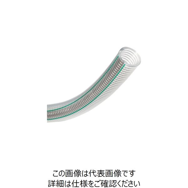 耐薬品・食品用フッ素ホース(吸引・折れ防止) トヨフッソSホース 内径15mm×外径22mm 長さ5m FFSー15ー5 FFS-15-5 1巻（直送品）