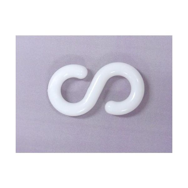 ニッサチェイン Sフック 8mm 白 (50個入) PSH80-W 1箱(50個) 126-3036（直送品）