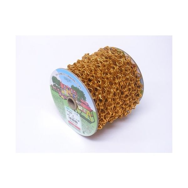 ニッサチェイン アルミ二重 15m巻 金 R-AR20-GD 1巻(15m) 128-0343（直送品）