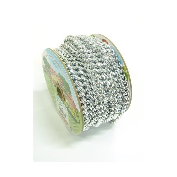 ニッサチェイン アルミFマンテル 15m巻 銀 R-AS25F-SV 1巻(15m) 126-1489（直送品）