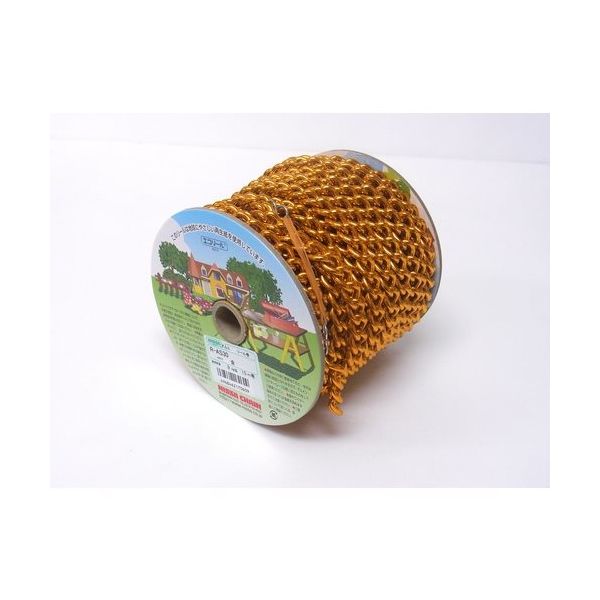 ニッサチェイン アルミSマンテル 15m巻 金 R-AS30-GD 1巻(15m) 126-1513（直送品）