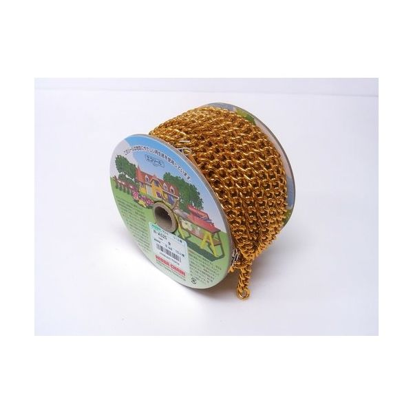 ニッサチェイン アルミSマンテル 15m巻 金 R-AS25-GD 1巻 126-1502（直送品）