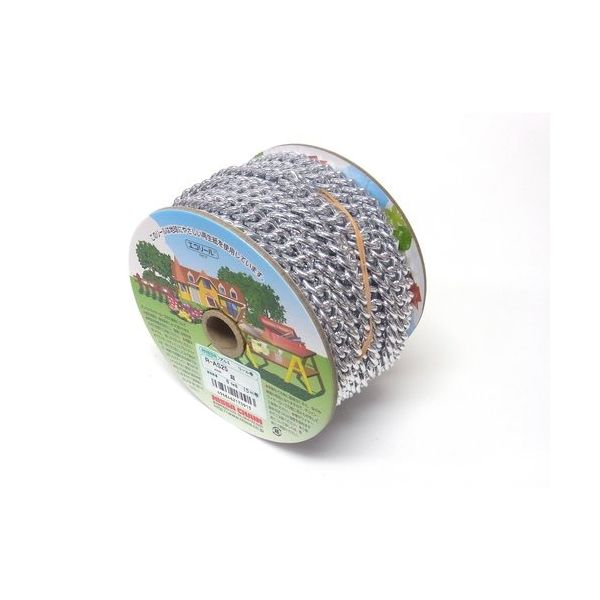 ニッサチェイン アルミSマンテル 15m巻 銀 R-AS25-SV 1巻 127-4027（直送品）