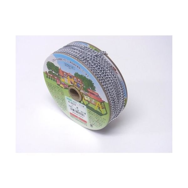 ニッサチェイン アルミSマンテル 30m巻 銀 R-AS12-SV 1巻(30m) 127-5547（直送品）