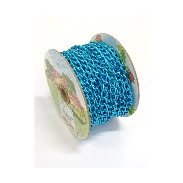 ニッサチェイン アルミマンテル 15m巻 青 R-AM22-B 1巻(15m) 127-0902（直送品）