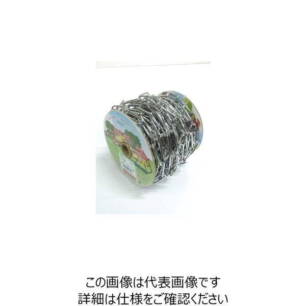 ニッサチェイン クローム鉄リンクC 15m巻 R-IL23-CR 1巻 127-5563（直送品）