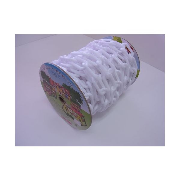 ニッサチェイン プラカラーリンク 15m巻 白 R-PW80-W 1巻 127-4013（直送品）