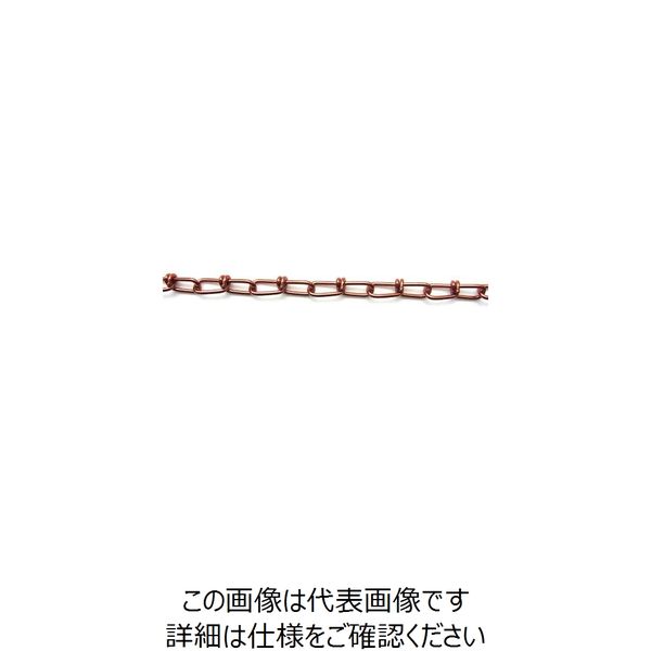 ニッサチェイン 鉄カラービクター 15m巻 茶 R-IV16E-BR 1巻(15m) 127-7202（直送品）