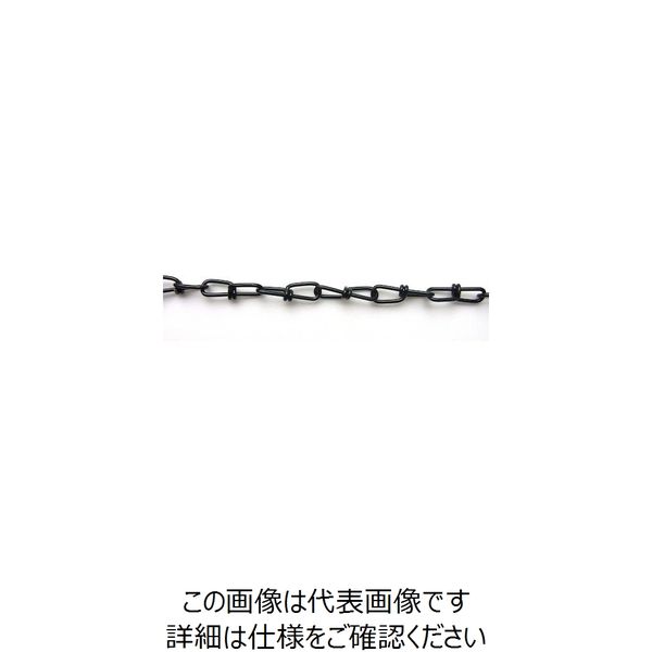 ニッサチェイン 鉄カラービクター 30m巻 黒 R-IV23E-BK 1巻(30m) 127-0871（直送品）