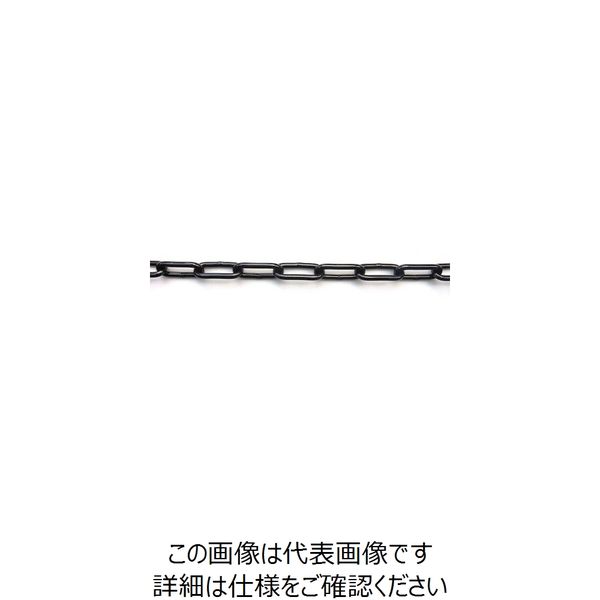 ニッサチェイン 鉄カラーヘビーリンク 30m巻 黒 R-IW30E-BK 1巻(30m) 126-1498（直送品）