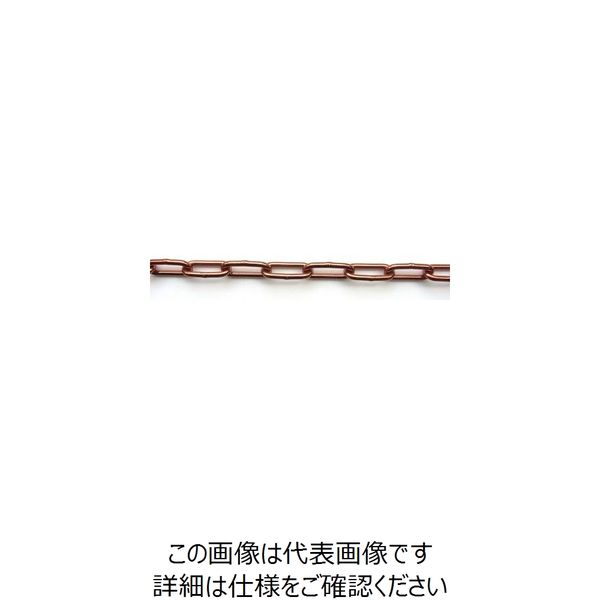ニッサチェイン 鉄カラーヘビーリンク 30m巻 茶 R-IW30E-BR 1巻(30m