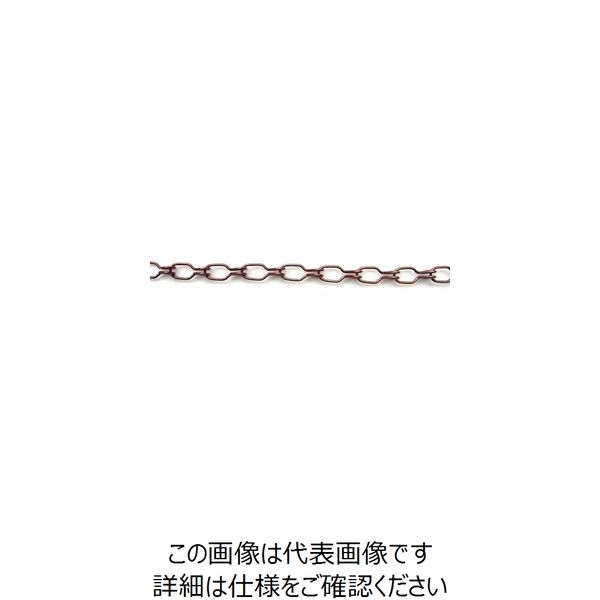 ニッサチェイン 鉄カラーライト 15m巻 茶 R-IR113E-BR 1巻(15m) 127-7151（直送品）