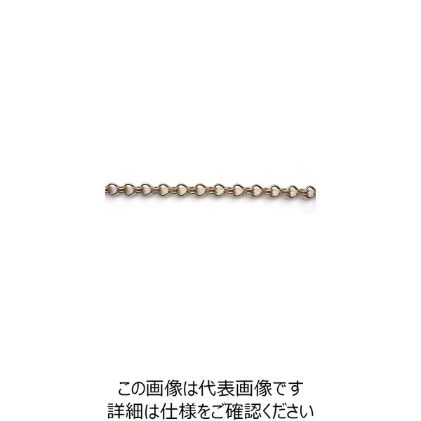 ニッサチェイン 鉄カラー二重 15m巻 金 R-IR16E-GD 1巻(15m) 126-1431（直送品）