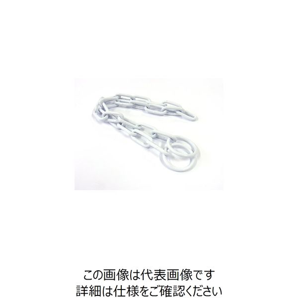 ニッサチェイン 鉄カラー用心鎖600 白 S-105 1セット(5本) 126-1481（直送品）