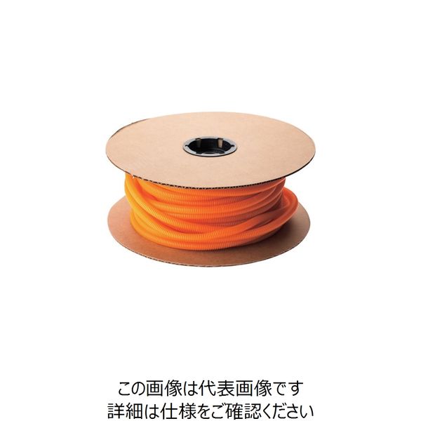 パンドウイットコーポレーション パンドウイット コルゲートチューブ ポリエチレン スリットなし オレンジ CLTS75F-C3 1巻（直送品）