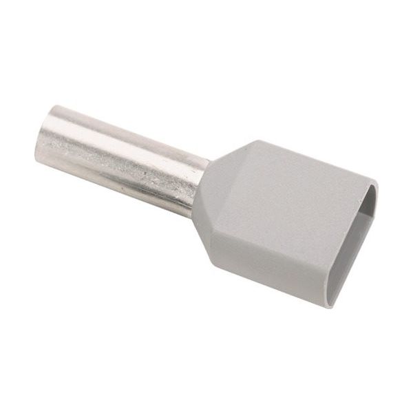PANDUIT 絶縁付きフェルール端子 ツインワイヤー用 グレー 500個入り FTD76ー8ーD 1箱(500個)（直送品）