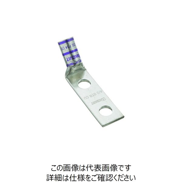 銅製圧縮端子 2穴 電線サイズ AWG4/0 取付穴サイズ 104mm 取付穴間隔 254mm バレル角度 45度 LCD4/0-3 157-8724（直送品）