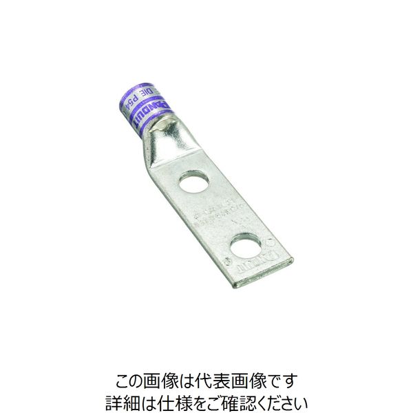 銅製圧縮端子 2穴 電線サイズ AWG4/0 取付穴サイズ 135mm 取付穴間隔 445mm LCDX4/0-12-X 158-8352（直送品）  - アスクル